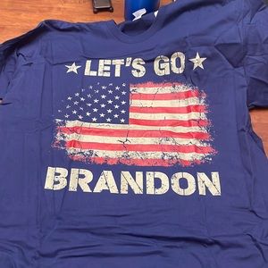 Navy blue “Let’s Go Brandon” Men’s screen Tee size:XL